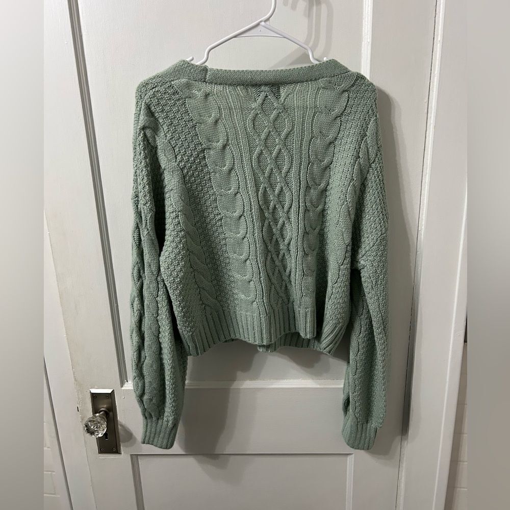 Cable mint Green Sweater - Picture 5 of 5